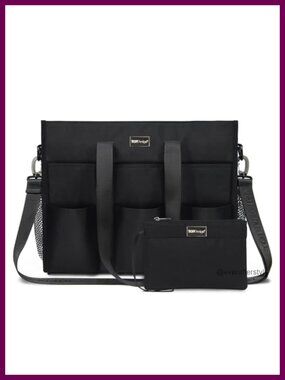 Water Resistant Utility Tote Bag Set 2 Pockets Crossbody Work